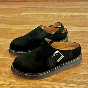 Dr. Martens Black Suede Isham Mules